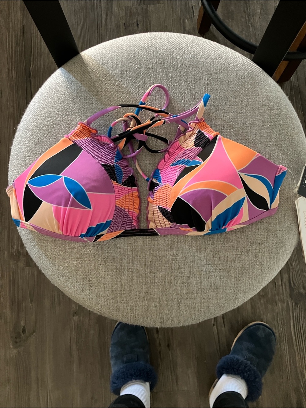 NWT Salt + Cove Multi-Color Push Up Bikini Top in Pink, Blue, Purple